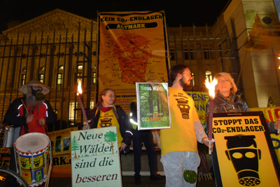 CCS-Proteste vorm Bundesrat im Winter 2011, Foto: Uwe Witt